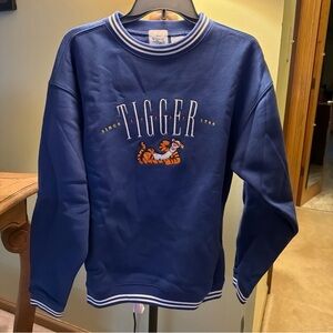 Disney Women's Blue Tigger Crewneck Sweater